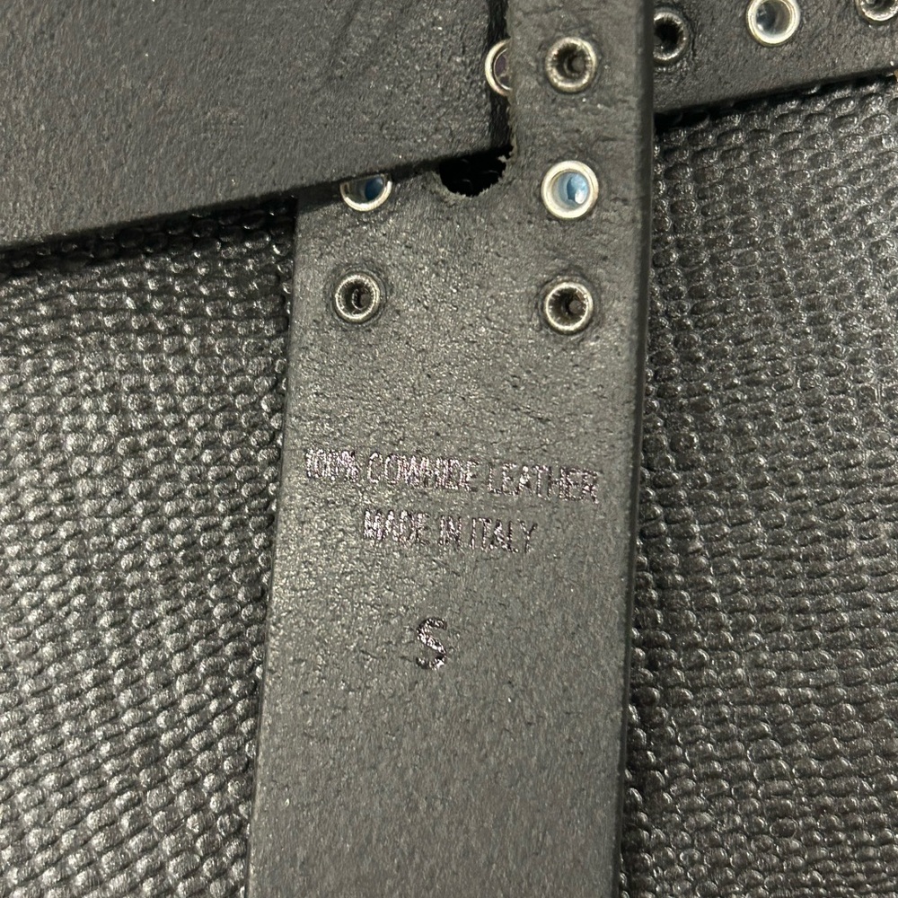Isabel Marant Black Leather Studded Belt with Blue and Pink Accents - Picture 7 of 7